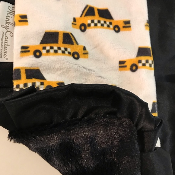 Minky Couture Yellow Taxi Security Blankie/Lovey. NWOT - Picture 2 of 4